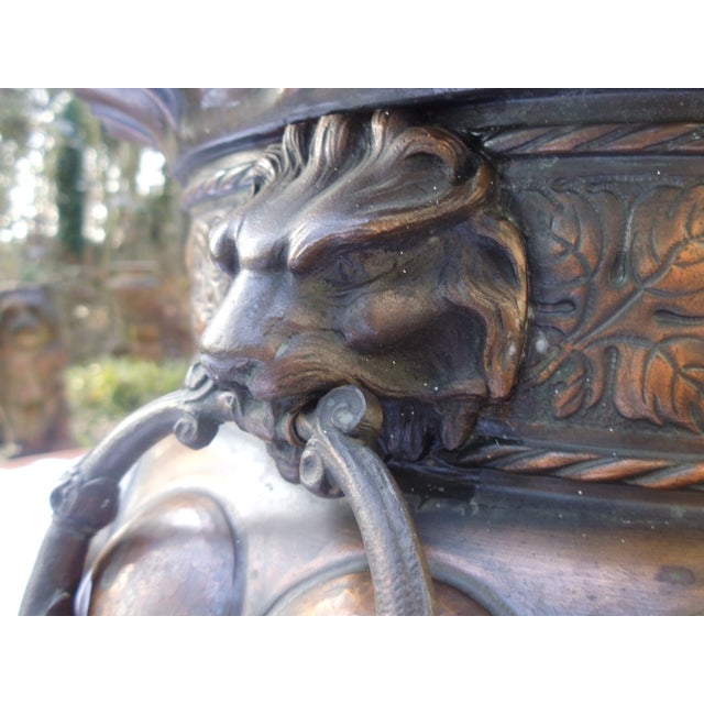 Metal Antique Copper Planter from GG Leykauf Nuremberg, 1890s For Sale - Image 7 of 16