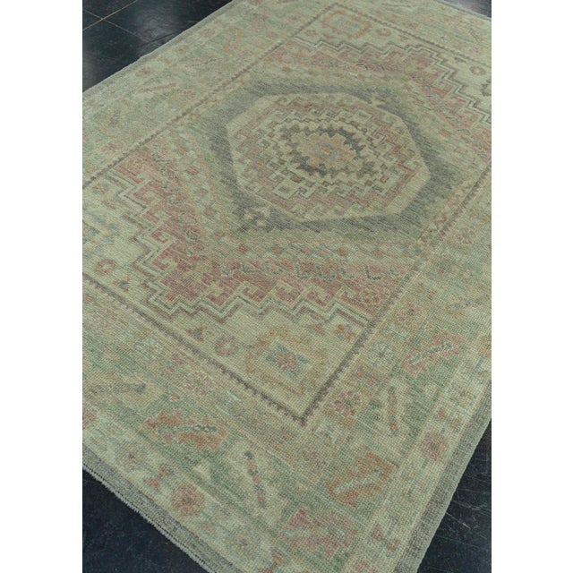 Brown Turkish Oushak Rug 5'2" x 7'6" #19306 For Sale - Image 8 of 8