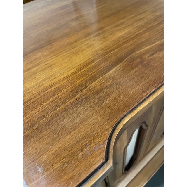 Thomasville Danish Style Antique Tall Chest Dresser From 1963 For Sale - Image 10 of 12