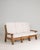 Brutalist Oak Upholstered Sofa, Antique, Belgium, Circa 1970 For Sale In Greensboro - Image 6 of 16
