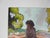 Contemporary Expressionist Woman in Garden Painting For Sale - Image 4 of 7