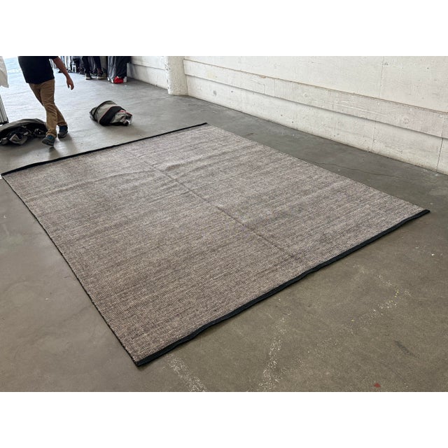 9ft X 12ft Contemporary Textured Wool Area Rug For Sale - Image 4 of 12