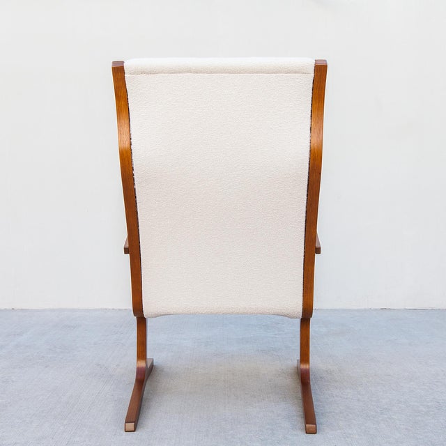 Restored 1960s Japanese Mid Century Modern "Heron" Lounge Chair by Tendo Mokko For Sale - Image 12 of 14