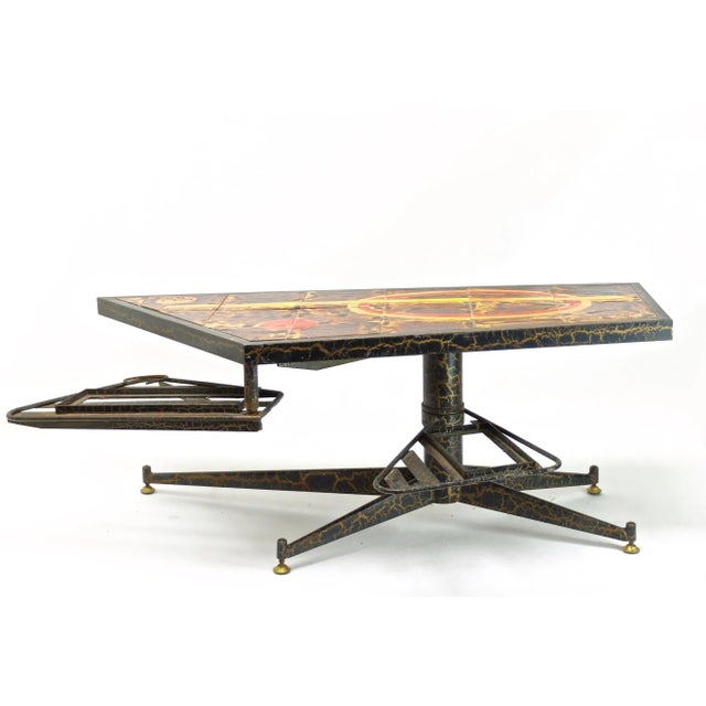 Black Adjustable Ceramic Coffee Table in the Style of Gio Ponti, 1956 For Sale - Image 8 of 8