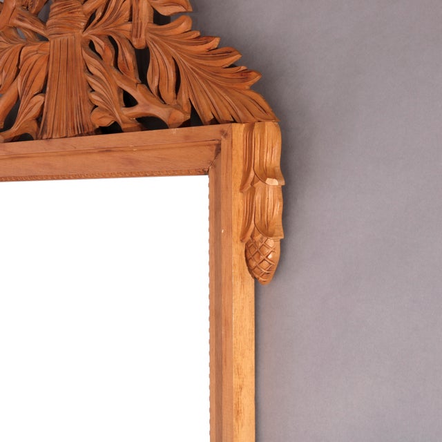 Italian Carved Hardwood Wall Mirror 20th Century For Sale - Image 11 of 12