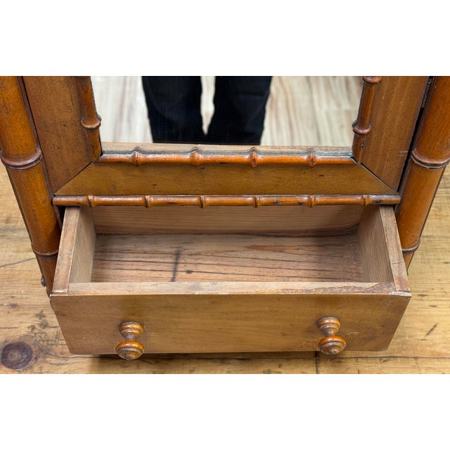 Antique French Faux Bamboo Detail Cabinet Circa 1880s For Sale - Image 11 of 12