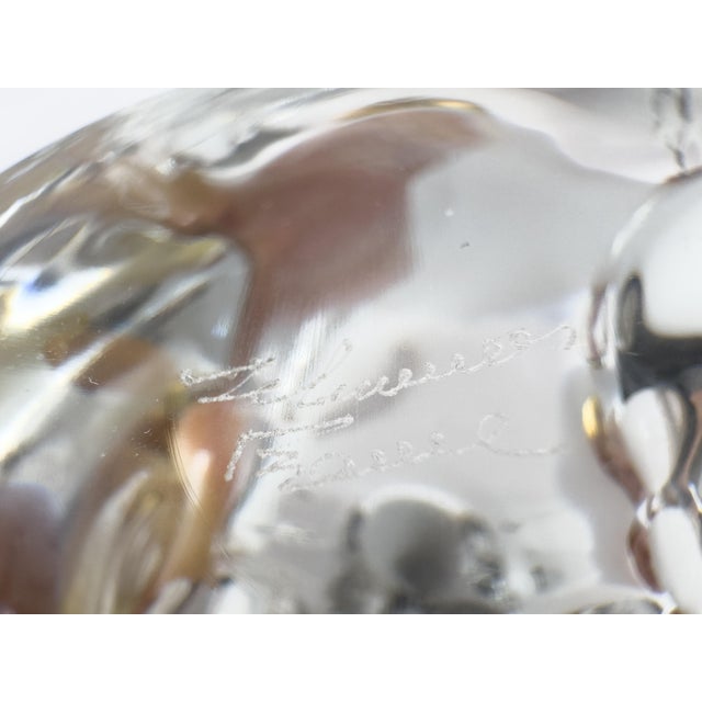 Pair of Mid-Century Schneider Crystal & Brass Candlestick Holders, France For Sale - Image 15 of 15