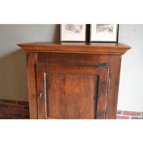 Antique Oak Single-Door Spindle Cupboard. For Sale - Image 3 of 12