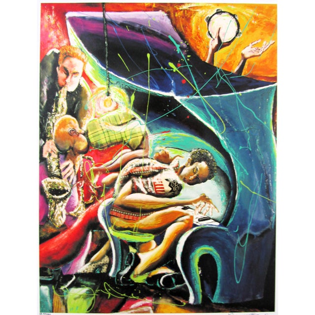 2000 - 2009 Marcus Glenn Three Harmonizing With One 2001 Lithograph Ea 133/150 Matted Framed For Sale - Image 5 of 9