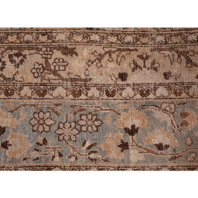 Textile Antique Persian Meshad Handmade Wool Rug For Sale - Image 7 of 11