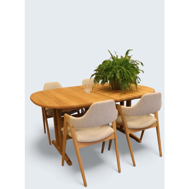 Wood Dining Table in Oak with Extension Leaf from Gansø Møbler, 1960s For Sale - Image 7 of 18