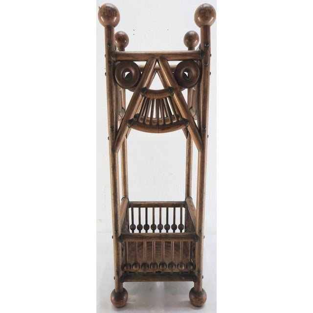 Late 19th Century Arts & Crafts Stick and Ball Umbrella Stand For Sale - Image 5 of 10