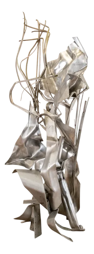 Albert Féraud, Abstract Sculpture, 1976, Stainless Steel