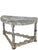 Distressed Gray and White Demi-Lune Wall Consoles, 1990s, Set of 2 For Sale - Image 4 of 9