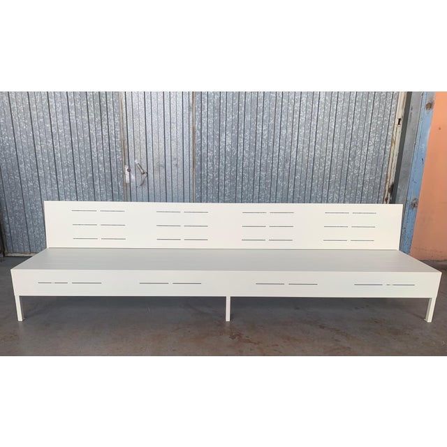 New Large Iron Hall Bench for Outdoor and Indoor with Epoxy Finished For Sale - Image 16 of 18