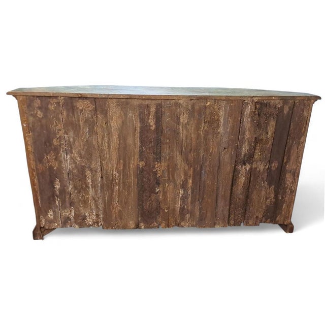 Large Rounded Lacquered Sideboard, Venice, Italy, 18th Century For Sale - Image 4 of 11