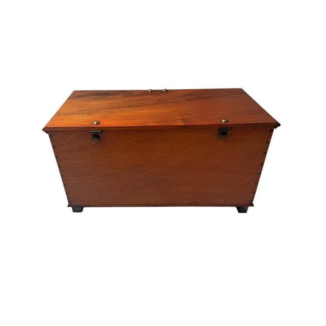 Magnificent and rare Dutch Colonial VOC coffer or chest. Striking Dutch design from the 18th Century. Solid amboyna wood...