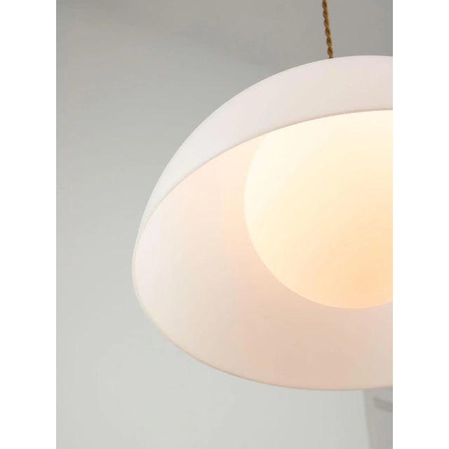 Metal Italian Space Age Pendant in Brass and Acrylic Glass, 1970s For Sale - Image 7 of 18