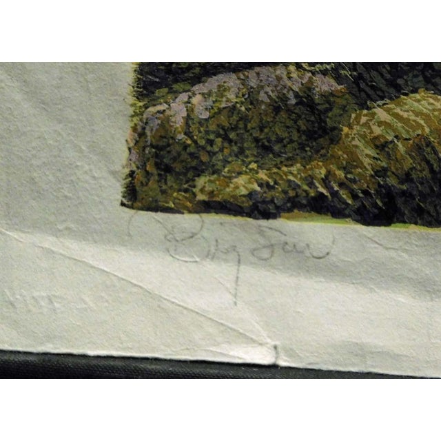 Impressionist Gordon Mortensen "Big Sur" Signed Fine Art Woodcut River #129/130 Submit Offer For Sale - Image 3 of 6