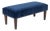 Mid-Century Hungarian Bench in Blue Velvet with Nailhead Trim For Sale