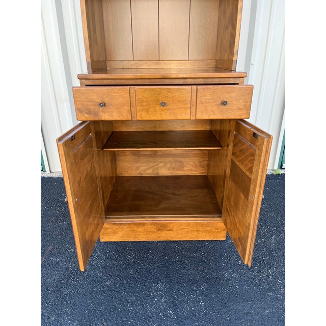 1980s Ethan Allen Maple and Birch Cabinet For Sale - Image 10 of 12