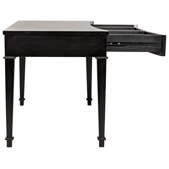 Black NOIR Curba Desk, Hand Rubbed Black For Sale - Image 8 of 12