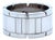 Cartier 18ct White Gold Tank Française Ring 14.81g, Size 9 For Sale