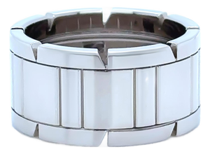 Cartier 18ct White Gold Tank Française Ring 14.81g, Size 9