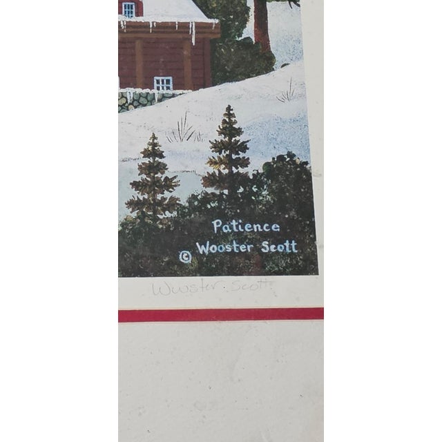 1990s Framed Limited Edition Hand Signed Lithograph "Patience" by Jane Wooster Scott For Sale - Image 4 of 5