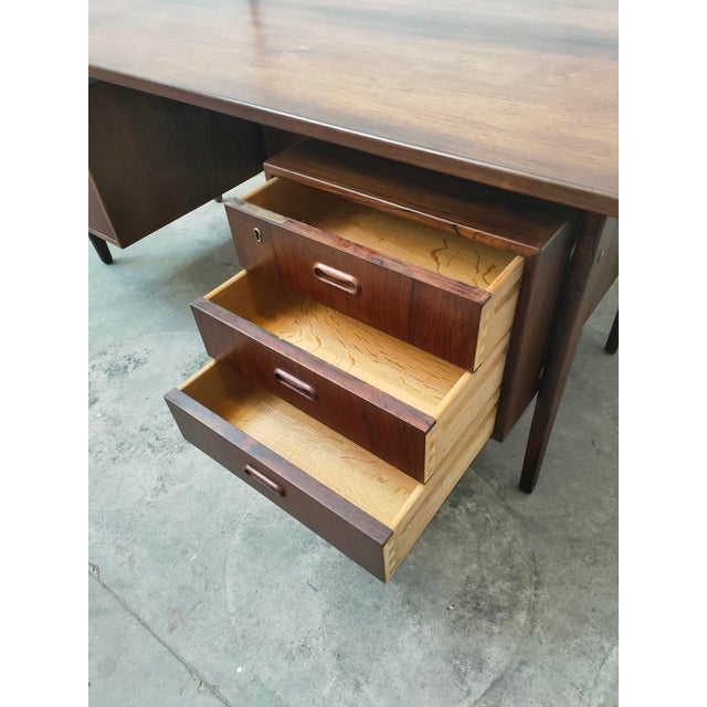 Mid-Century Danish Rosewood Desk, 1970s For Sale - Image 14 of 16