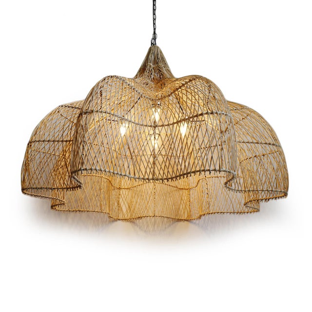 Contemporary Matador Wicker Chandelier Large For Sale - Image 3 of 9