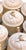 Mediterranean Vintage Italian Pot De Creme Set With Rosebud Lids & Serving Tray For Sale - Image 3 of 6