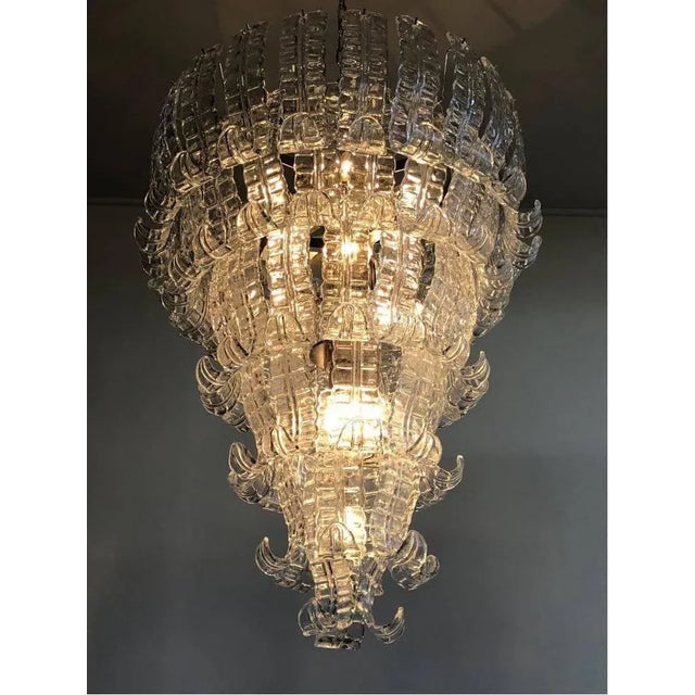 Large Felci Murano Glass Chandelier For Sale - Image 6 of 14