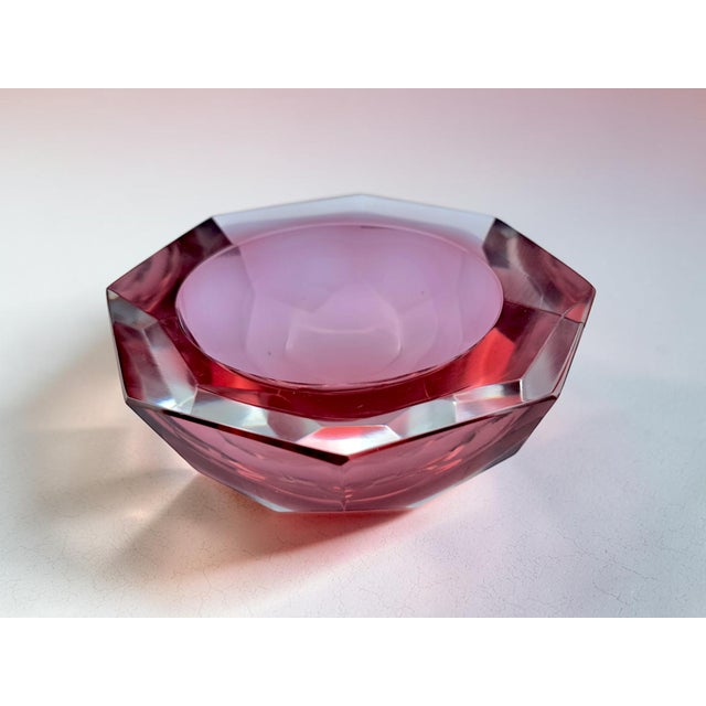 Red Murano Sommerso Glass Ashtray by Flavoio Poli for Seguso, 1970s For Sale - Image 8 of 9