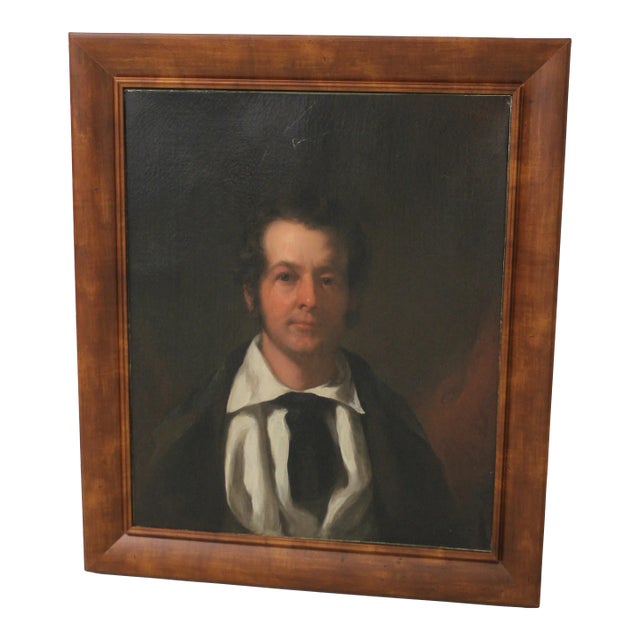 Professionally Framed Oil Painting on Canvas 19th Century Gentleman For Sale