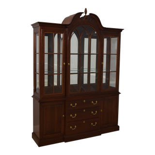Ethan Allen Georgian Court Cherry China Cabinet For Sale