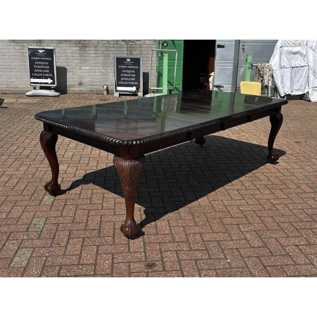 Chippendale Style Edwardian Extendable Dining Table For Sale - Image 6 of 18