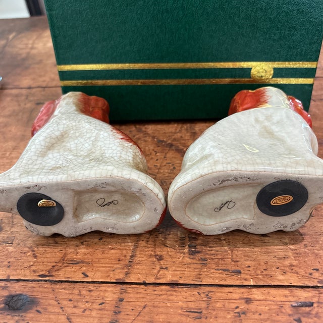 Pair of 5.5" Russett Staffordshire Style Spaniel Dogs For Sale In Savannah - Image 6 of 8