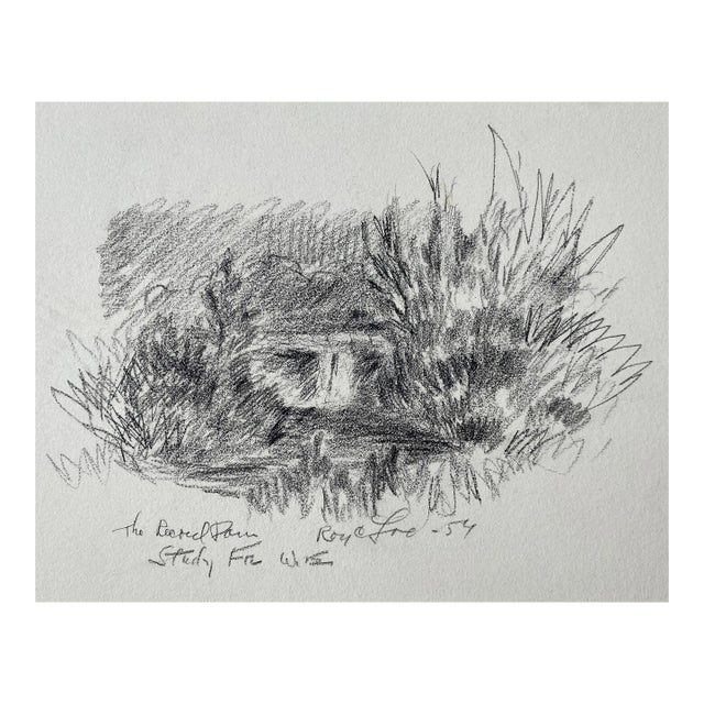 1954 Roy Fox Landscape Drawing For Sale