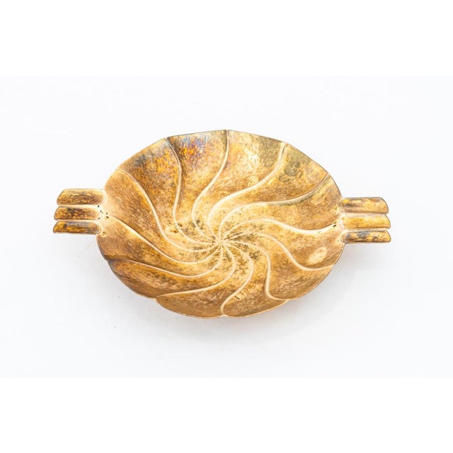 Mid-Century Modern Hammered Ashtray, Vienna, Austria, 1950s For Sale - Image 3 of 6