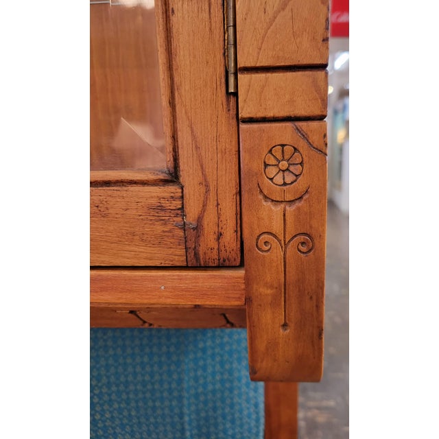 Late 19th Century Victorian Eastlake Handcrafted Pine Wood Hutch For Sale - Image 9 of 11