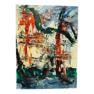 Vintage Abstract on Board For Sale