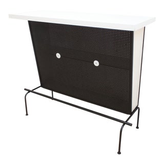 Mid Century Modern Minimalist Iron Dry Bar For Sale