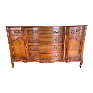 1950s French Provincial Style Sideboard Credenza by Mount Airy Furniture Company of North Carolina For Sale