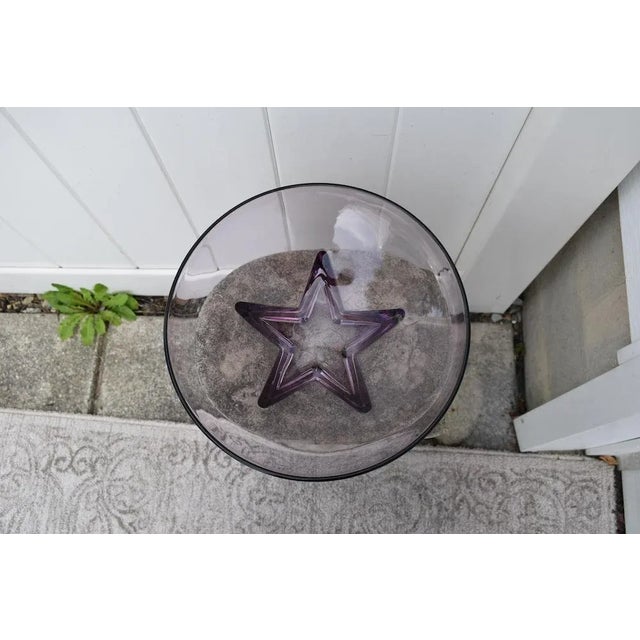 Vintage Heisey Glass Amethyst Colored Glass Bowl W/Star For Sale In Philadelphia - Image 6 of 13