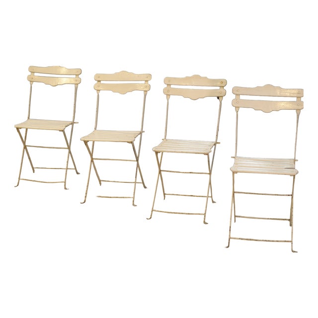 Folding Garden Chairs, 1960s, Set of 4 For Sale
