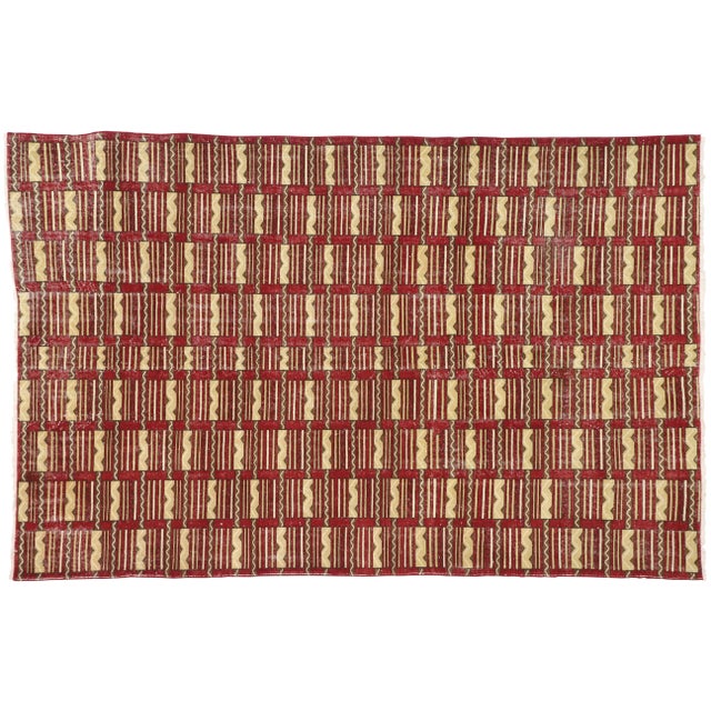 Vintage Zeki Muren Distressed Turkish Sivas Rug -6′11″ × 10′6″ For Sale