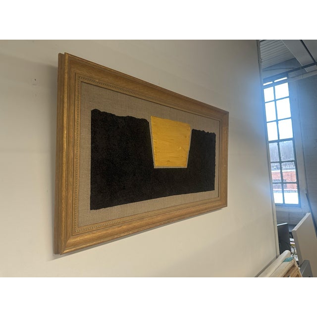 Vintage Gold and Noir Textural Masterpiece Painting Larger Size 24wx18h x3, Spanish Linen Immerse yourself in a...