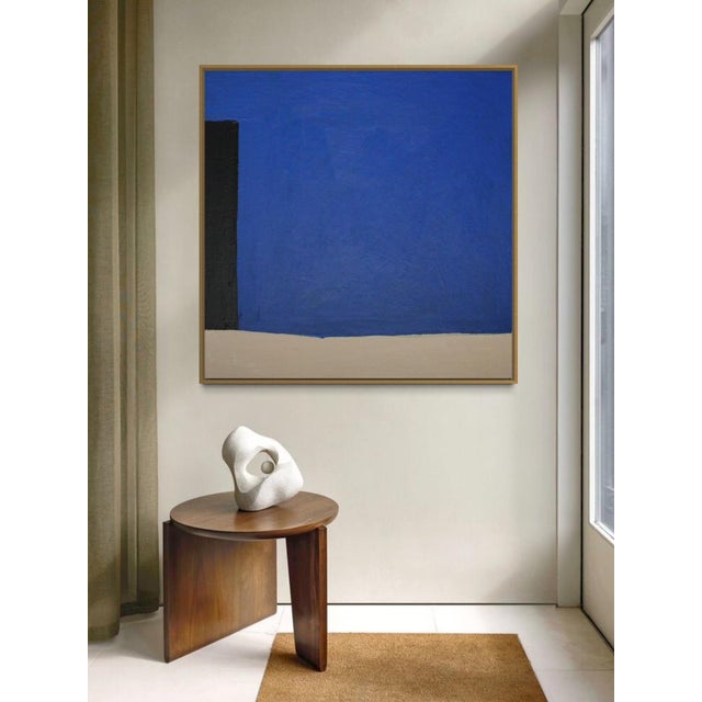 Bodasca, Abstract Trio in Cobalt Blue, 2025, Acrylic on Canvas For Sale - Image 3 of 10