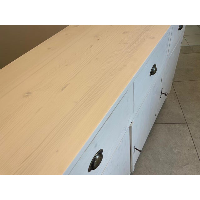 Tan Farmhouse Sideboard in Spruce Wood For Sale - Image 8 of 15
